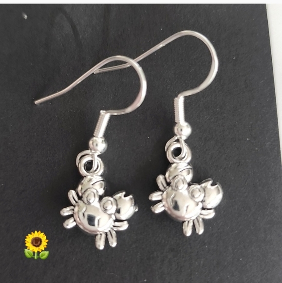 Fashion Jewelry Jewelry - 925 GENUINE STERLING post Crab Earrings